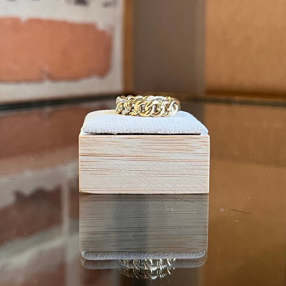 DAVID YURMAN 18K Yellow Gold with Diamonds Belmont Curb Link Band